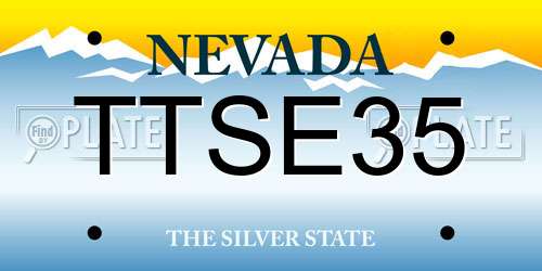 TTSE35 Nevada License Plate