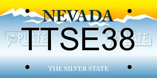 TTSE38 Nevada License Plate