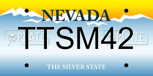 TTSM42 Nevada License Plate