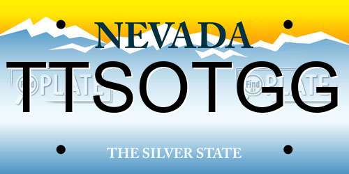 TTSOTGG Nevada License Plate