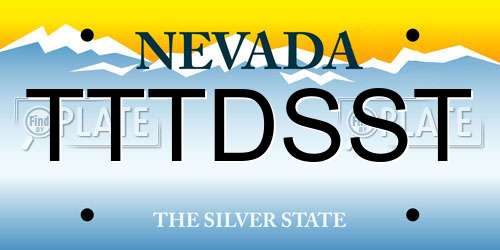 TTTDSST Nevada License Plate