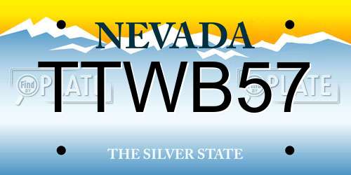 TTWB57 Nevada License Plate