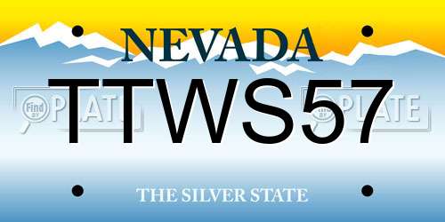 TTWS57 Nevada License Plate