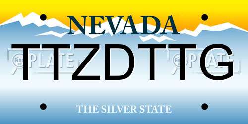 TTZDTTG Nevada License Plate