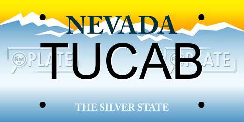 TUCAB Nevada License Plate
