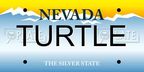TURTLE Nevada License Plate