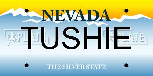 TUSHIE Nevada License Plate