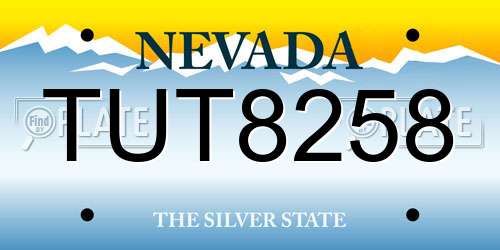 TUT8258 Nevada License Plate