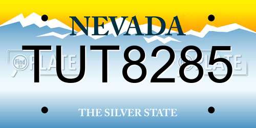 TUT8285 Nevada License Plate