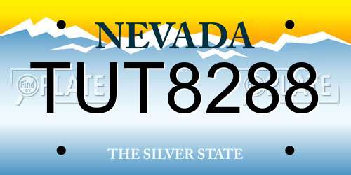 TUT8288 Nevada License Plate