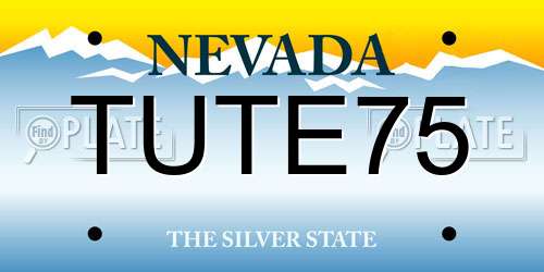 TUTE75 Nevada License Plate