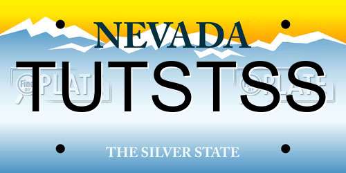 TUTSTSS Nevada License Plate
