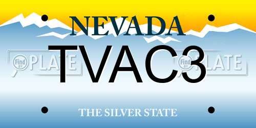 TVAC3 Nevada License Plate