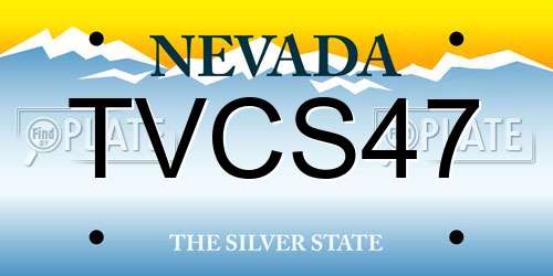 TVCS47 Nevada License Plate