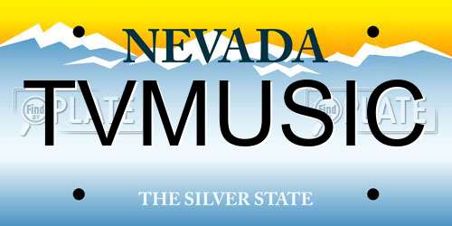 TVMUSIC Nevada License Plate