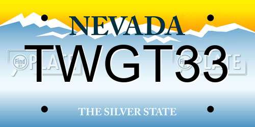 TWGT33 Nevada License Plate