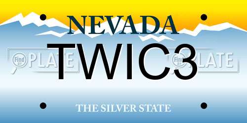 TWIC3 Nevada License Plate
