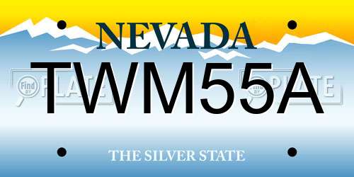 TWM55A Nevada License Plate