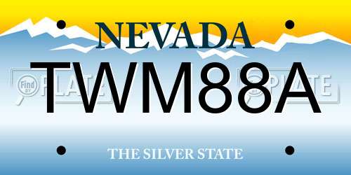 TWM88A Nevada License Plate