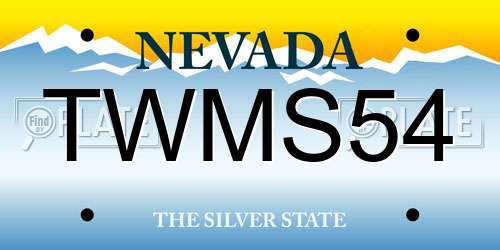 TWMS54 Nevada License Plate