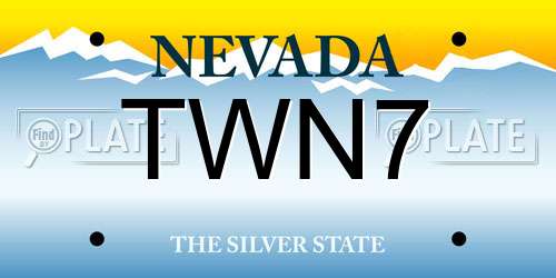 TWN7 Nevada License Plate
