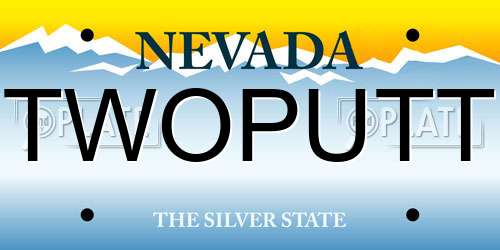 TWOPUTT Nevada License Plate
