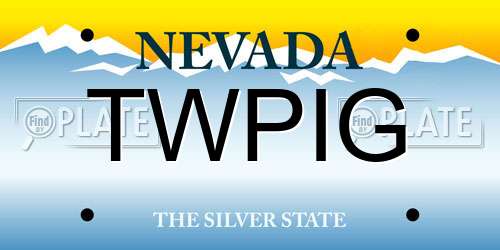 TWPIG Nevada License Plate