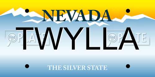 TWYLLA Nevada License Plate