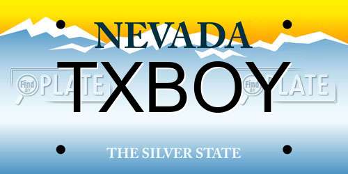 TXBOY Nevada License Plate