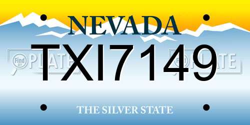 TXI7149 Nevada License Plate