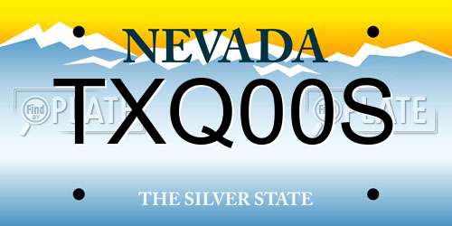 TXQ00S Nevada License Plate