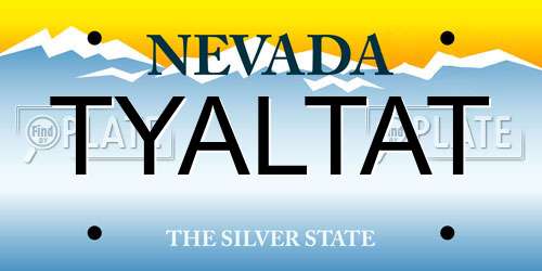 TYALTAT Nevada License Plate