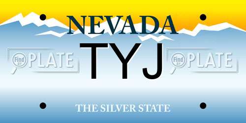 TYJ Nevada License Plate