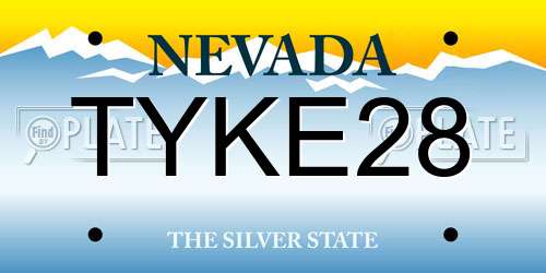 TYKE28 Nevada License Plate
