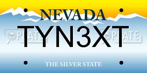 TYN3XT Nevada License Plate