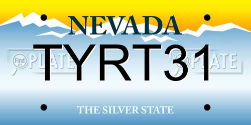 TYRT31 Nevada License Plate