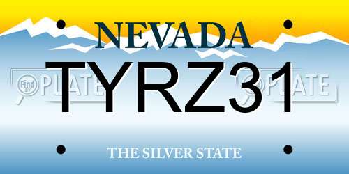 TYRZ31 Nevada License Plate