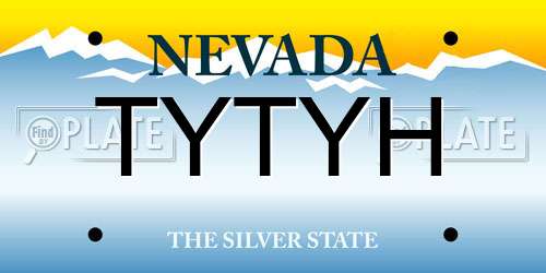 TYTYH Nevada License Plate