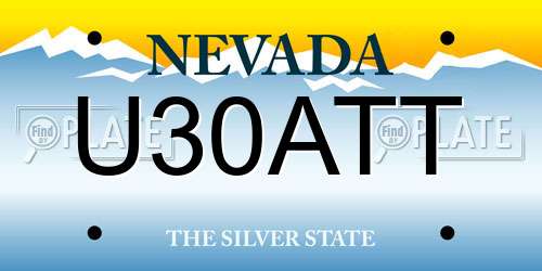 U30ATT Nevada License Plate