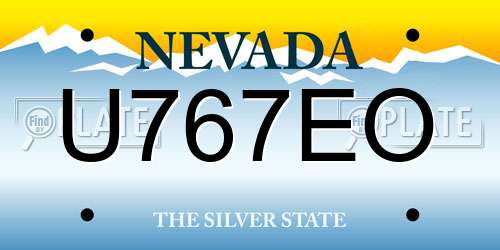 U767EO Nevada License Plate