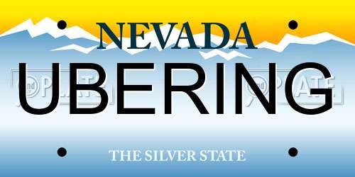 UBERING Nevada License Plate