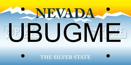 UBUGME Nevada License Plate