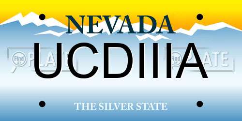 UCDIIIA Nevada License Plate