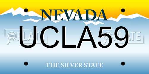 UCLA59 Nevada License Plate