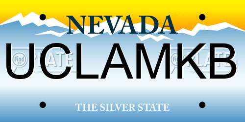 UCLAMKB Nevada License Plate
