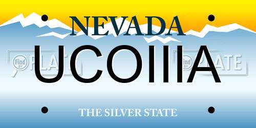 UCOIIIA Nevada License Plate