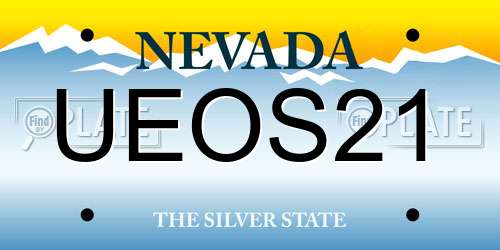 UEOS21 Nevada License Plate