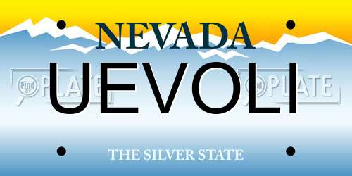 UEVOLI Nevada License Plate