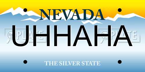 UHHAHA Nevada License Plate