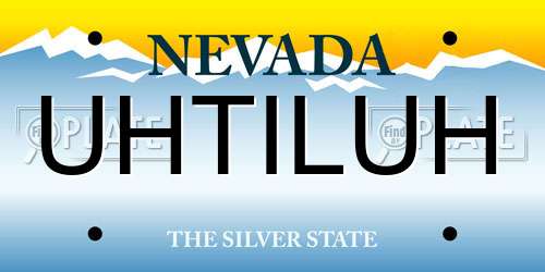 UHTILUH Nevada License Plate